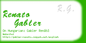 renato gabler business card