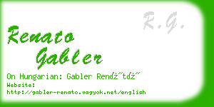 renato gabler business card